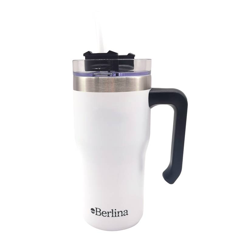 Vaso térmico doble pared 600ml, sorbito de plástico Berlina BLANCO