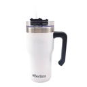 Vaso térmico doble pared 600ml, sorbito de plástico Berlina BLANCO