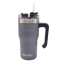 Vaso térmico doble pared 600ml, sorbito de plástico Berlina GRIS