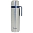 Termo 1L con media asa plateado, pico cebador, base antideslizante, Berlina