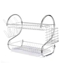 Escurridor de platos, de metal, 2 pisos, 2 modelos, varios colores, en caja