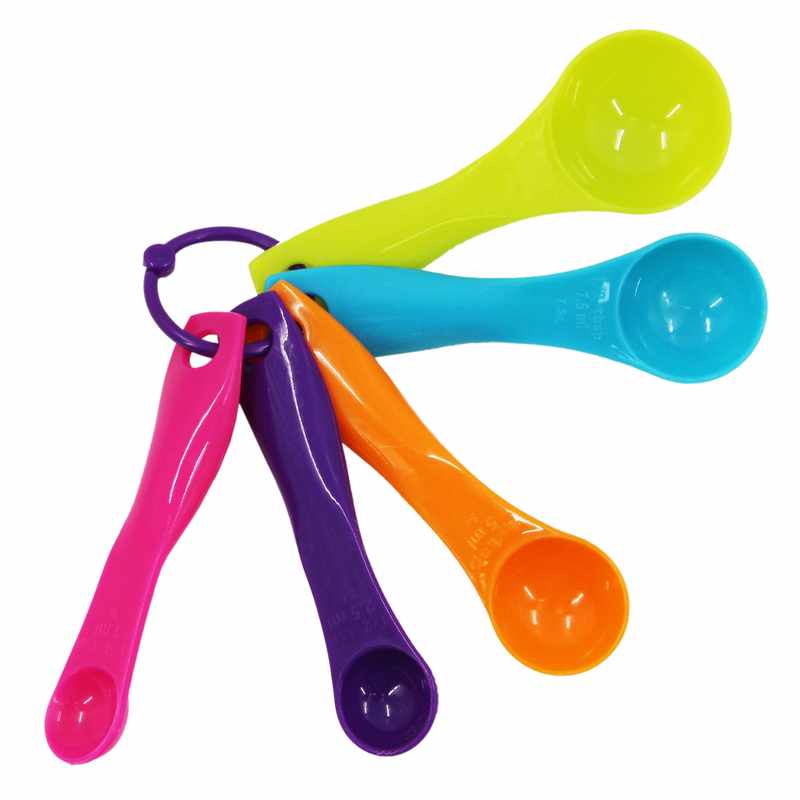 [HA2457] Cucharas medidoras de plástico x5, en bolsa
