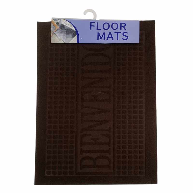 Alfombra felpudo moquette y PVC, con diseño, varios colores