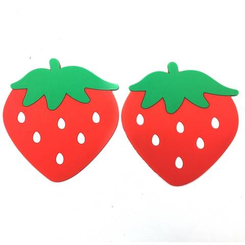 Posavasos x2 de PVC, varios diseños de frutas