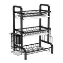 Escurridor de platos, de metal, 3 pisos sobre mesada, en caja