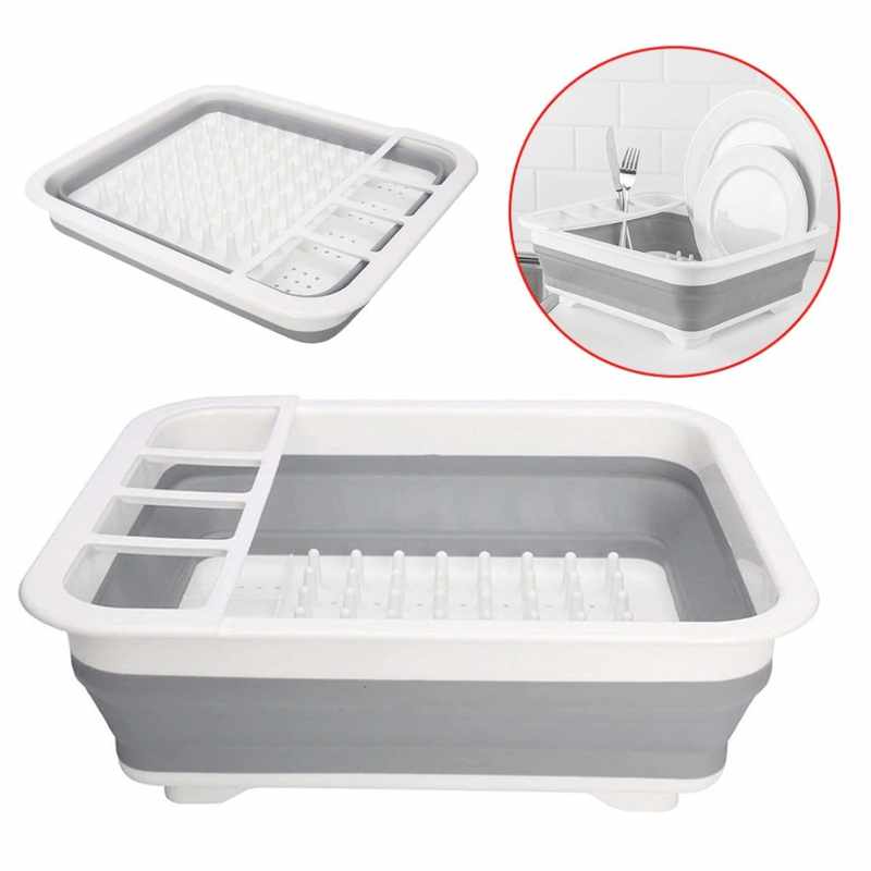 [HA3216] Escurridor de platos, de silicona, plegable