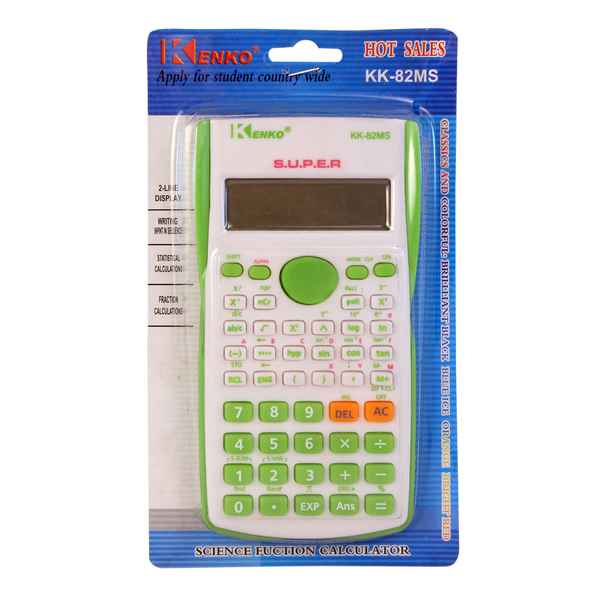 [E1407] Calculadora científica KENKO, 10+2 dígitos, 240 funciones, doble display, con tapa, en caja 2 colores