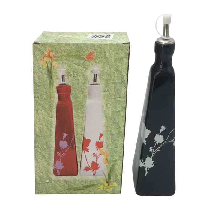 [HA3398] Condimentero aceitera y vinagrera de cerámica, en caja