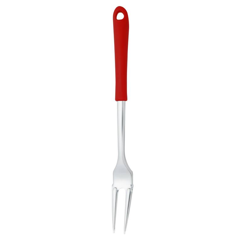 Tenedor trinchante de acero inoxidable ROJO, ELEGANCE MARTINAZZO