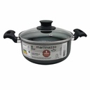 Olla cacerola antiadherente 24cm NEGRO, TROPICOS MARTINAZZO