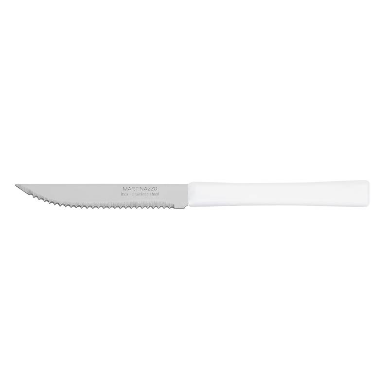 Cubiertos cuchillos de mesa x6 en blister, acero inoxidable BLANCO, UNA MARTINAZZO