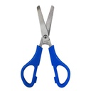 Tijera punta roma 13cm, en sobre de PVC, varios colores