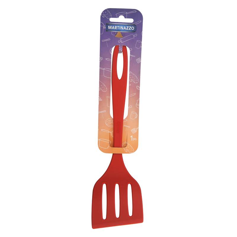 Espátula con ranuras nylon ROJO, UTIL MARTINAZZO