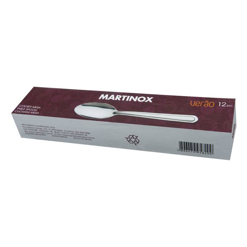 Cubiertos cucharas de mesa x12 en caja acero inoxidable, VERAO MARTINAZZO