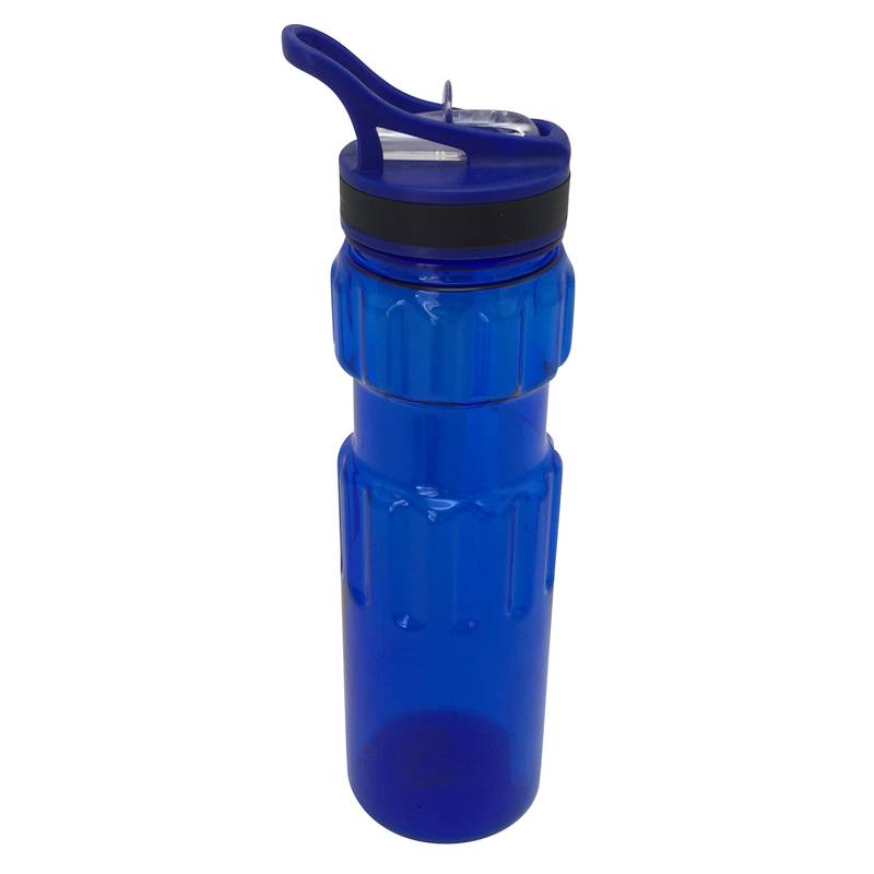 Botella deportiva de plástico 700ml, con sorbito retráctil, con porta hielo, varios colores