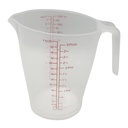 Jarra medidora de plástico, 1500ml