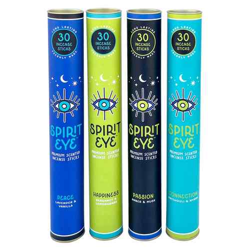 [HA3695] Incienso palitos 30, SPIRIT EYE CAJAx12, 4 fragancias