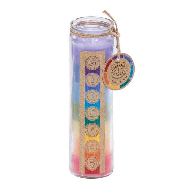 [HA3699] Vela frasco de vidrio CHAKRA&LUCK