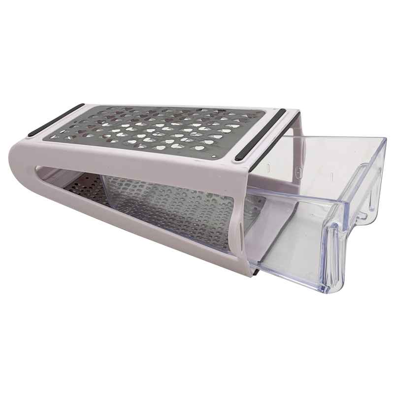 [HA3714] Rallador doble con depósito, plástico y metal, en caja