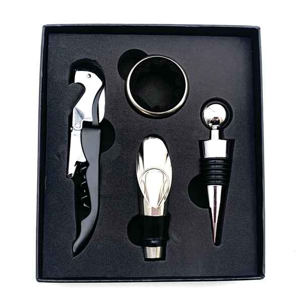 Set para vino 4 piezas, en caja