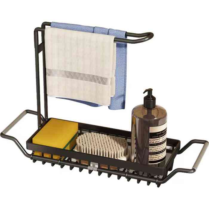 [HA3773] Organizador escurridor extensible para pileta, de metal en caja