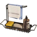 Organizador escurridor extensible para pileta, de metal en caja