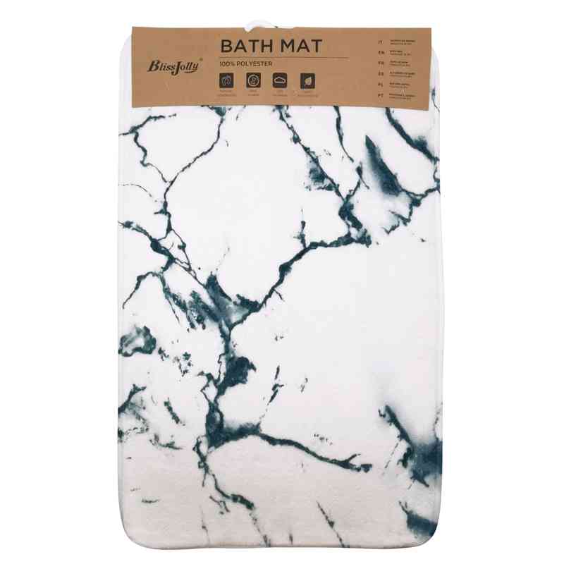 [HA3812A] Alfombra para baño suave, con antideslizante, diseño mármol