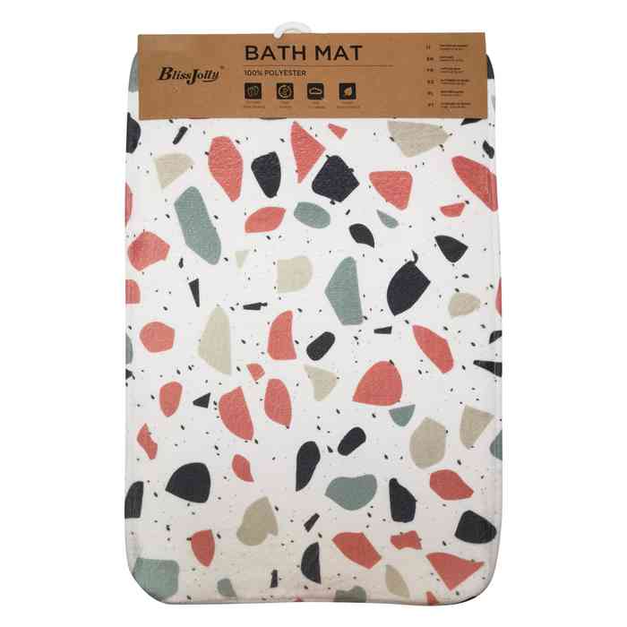 [HA3812C] Alfombra para baño suave, con antideslizante diseño manchas