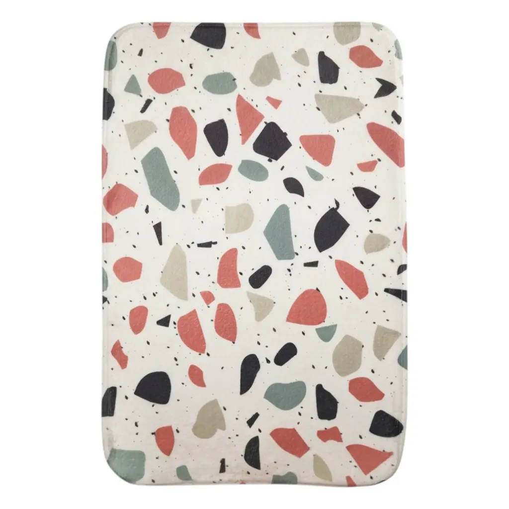 Alfombra para baño suave, con antideslizante diseño manchas