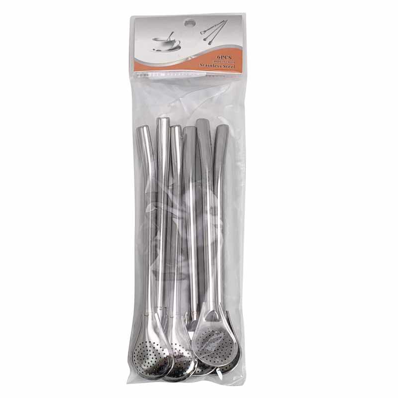 Bombilla de acero inox x6 en bolsa