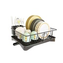 Escurridor de platos, de metal, con bandeja y desagüe, en caja