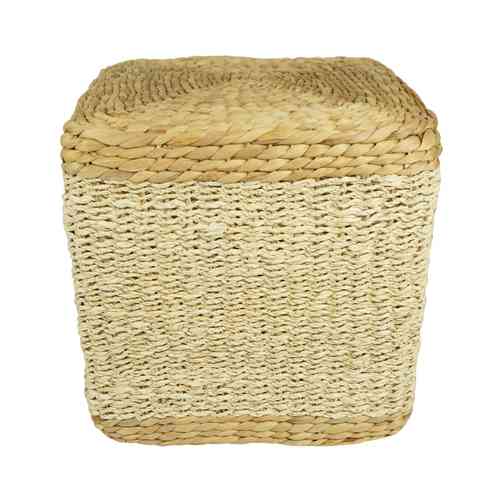 Puff de fibras naturales, junco de agua