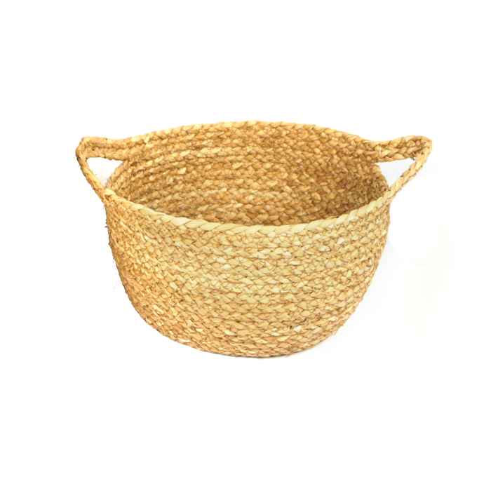 Cesto canasto de fibras naturales, junco de agua