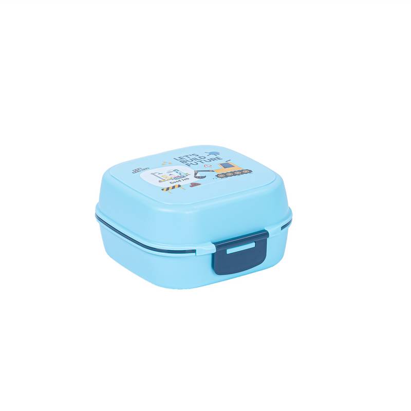 [HA3976] Vianda infantil de plástico 2 niveles con cuchara en bolsa, varios colores