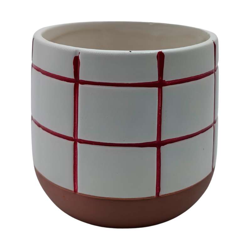 [HA4042] Maceta de cerámica con diseño, varios colores