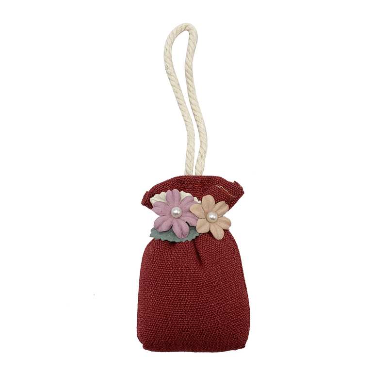 [HA4107] Aromatizador carbón y bambú, en bolsa de tela para colgar, varios colores