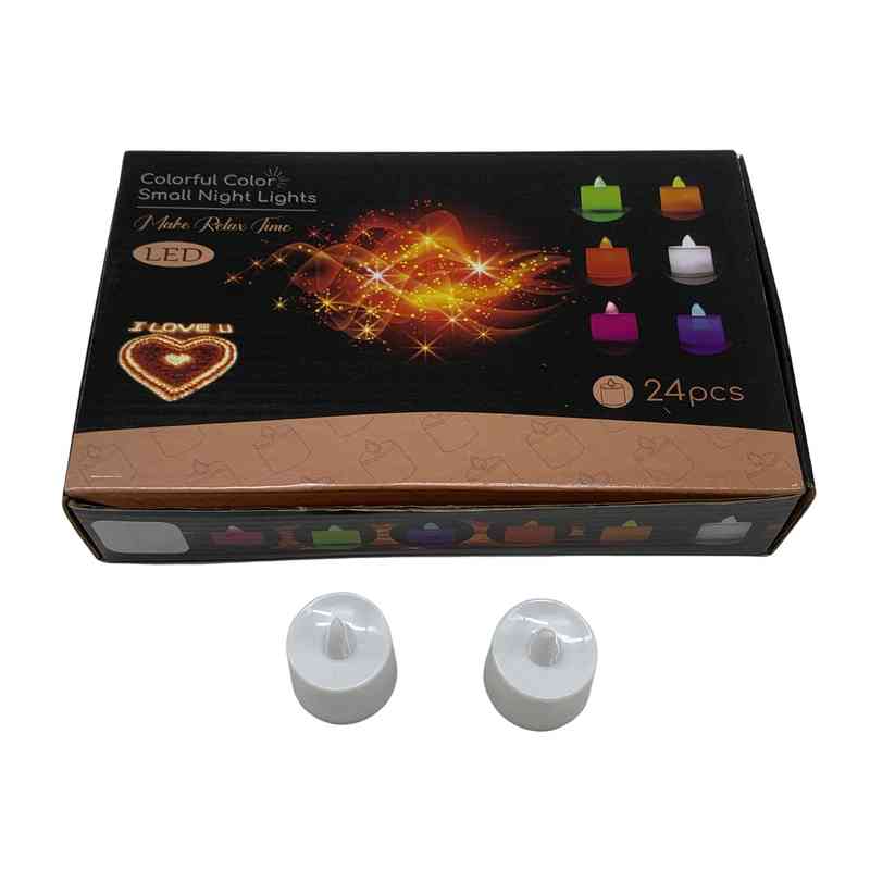 [HA4136] Vela led blanca luz cálida, CAJA x24