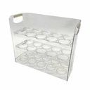 Huevera de acrílico vertical, para 30 huevos, en caja