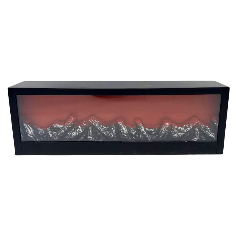 [HA4174] Adorno decorativo estufa de plástico, simula fuego 3pilas C y recarga USB, en caja
