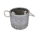 Maceta de cemento con agarre, 13cm