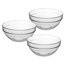 Bowl de vidrio 2450ml x3, en caja
