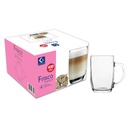 Taza de vidrio 430ml x4, en caja