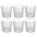 Vaso de vidrio 245ml x6, en caja