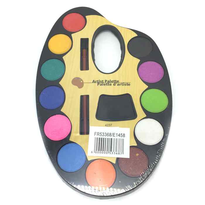 Acuarelas 12 colores, con pincel