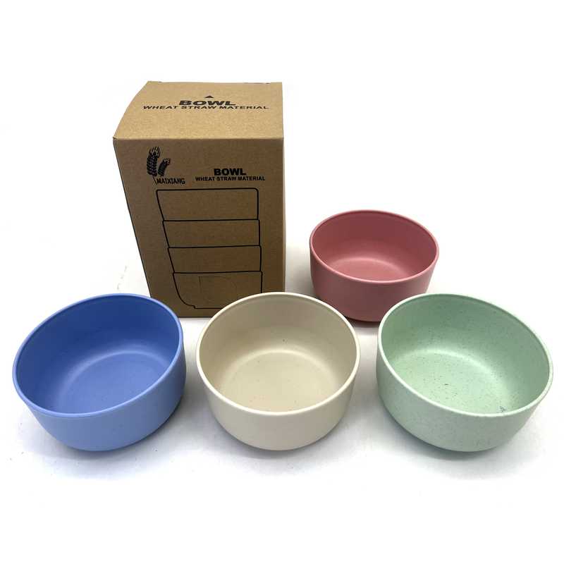 Bowl compotera de fibra de trigo x4, en caja