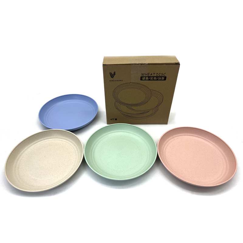 Plato de fibra de trigo x4, en caja