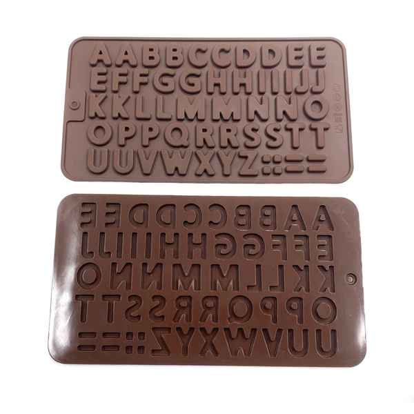 Molde de silicona para chocolate, letras y números