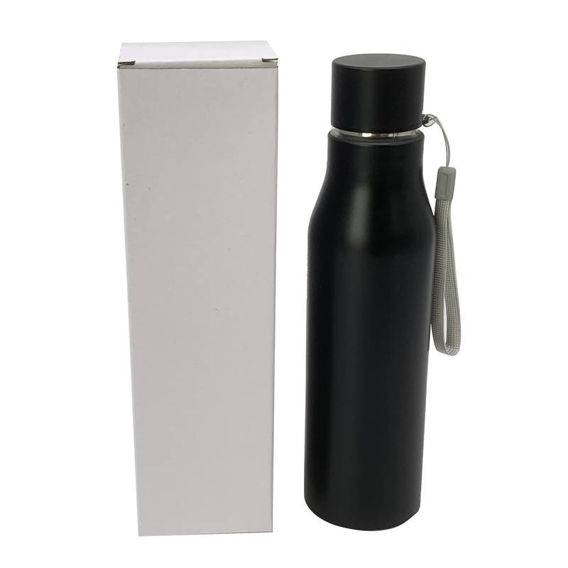 [HA4365] Botella deportiva de metal 700ml, boca ancha, en caja, 2 colores