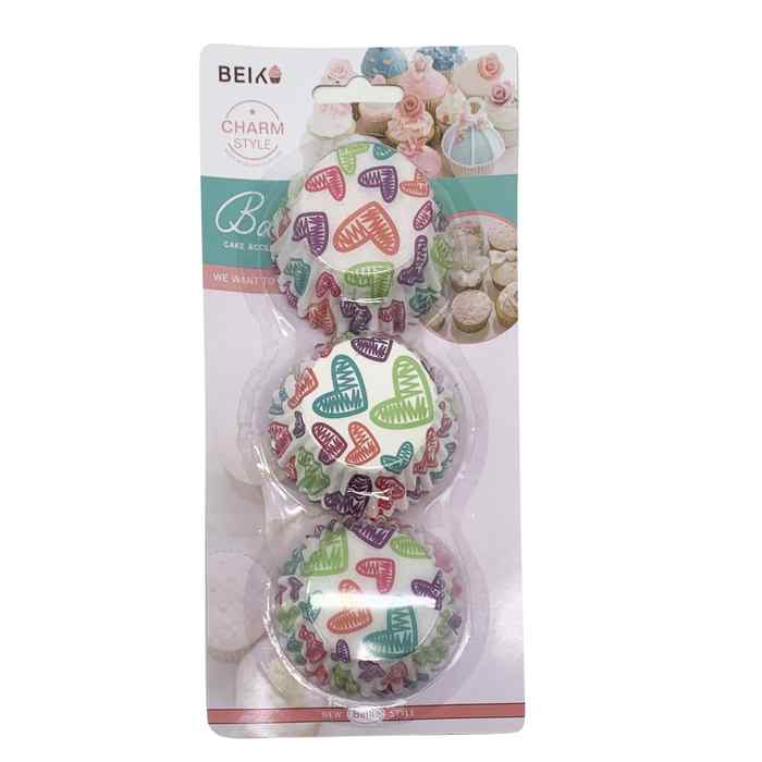 [HA4376] Molde de papel pirotines para cupcakes x100, en blister, varios diseños