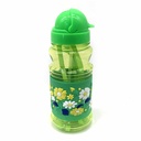 Botella deportiva infantil con sorbito,350ml varios diseños guarda de silicona, en bolsa
